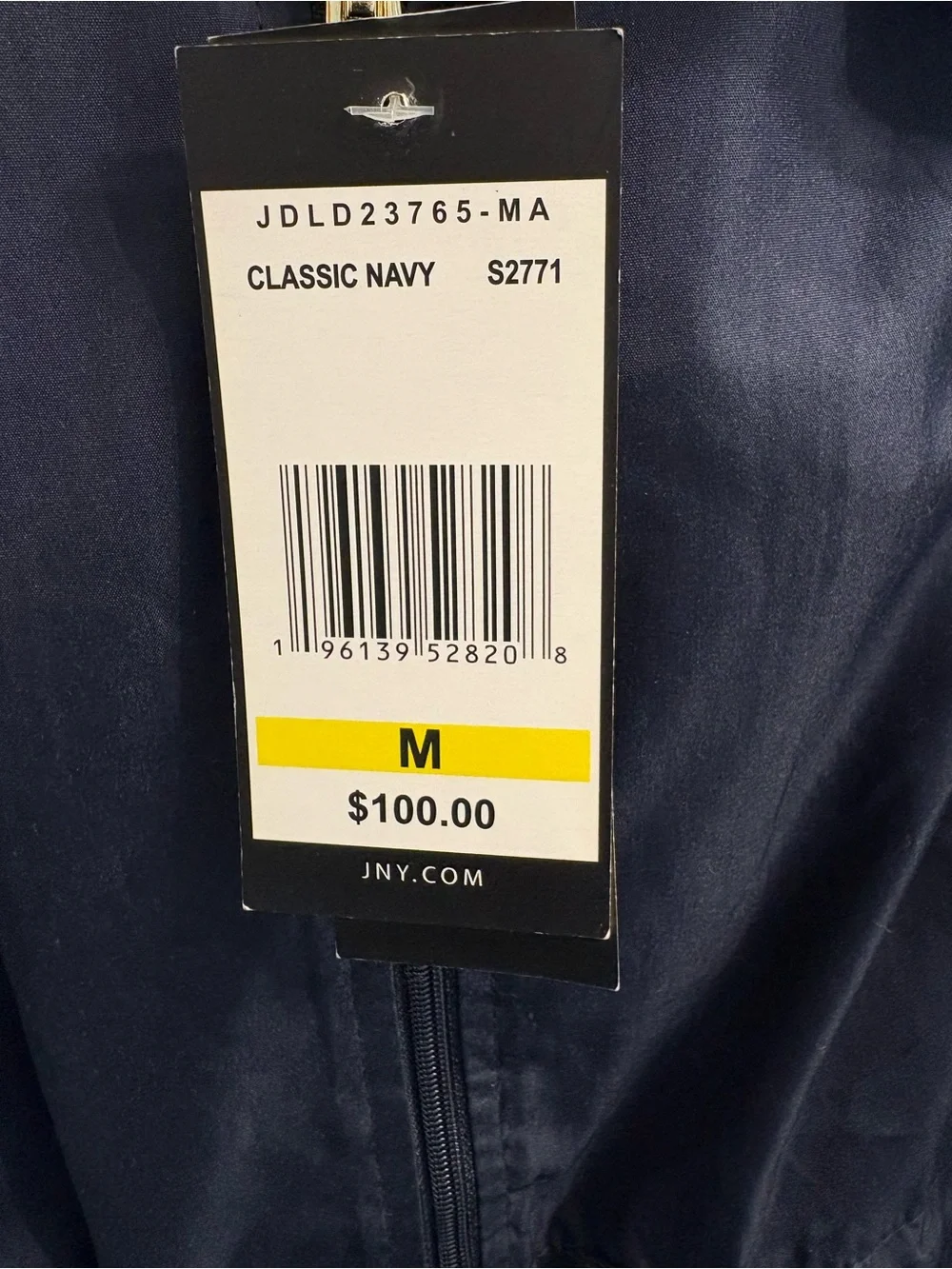 Jones New York Packable Water-Resistant Anorak Jacket | Size M | Classic Navy - Picture 4 of 4